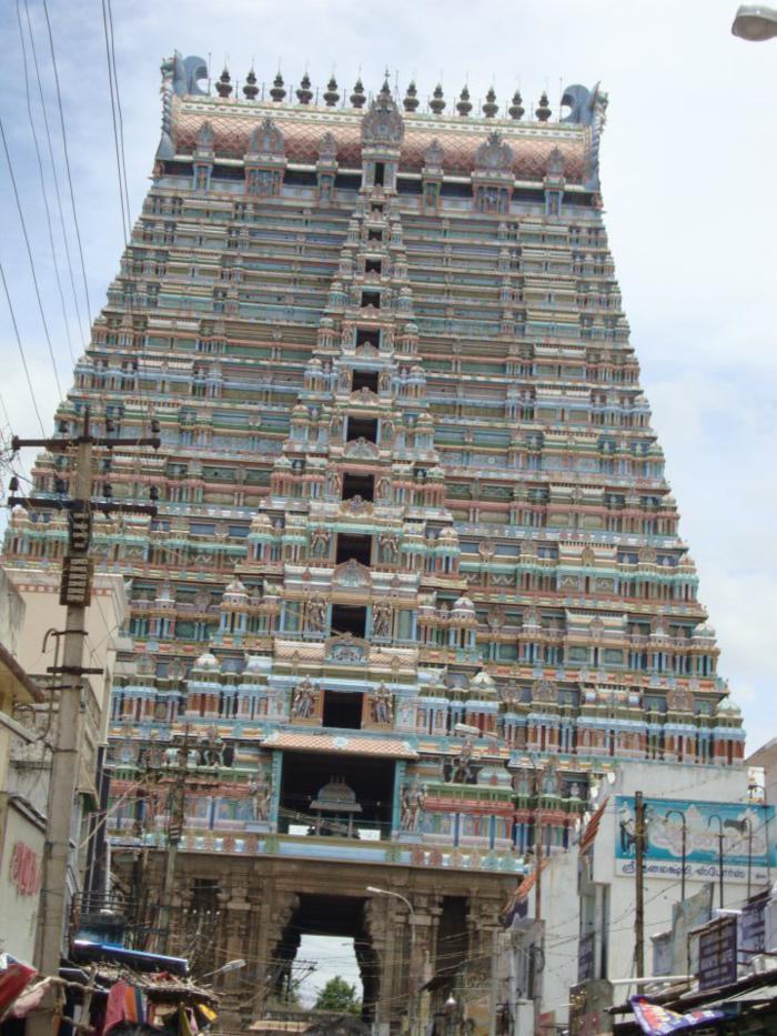 The Sri Ranganathaswamy temple at Srirangam, in the town where Sri Chaitanya Mahaprabhu stayed four months as a guest in the home of Gopala Bhatta Goswami's father, Venkata Bhatta.