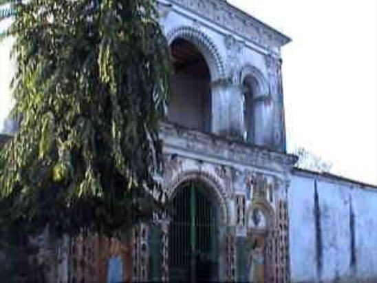 The old temple building at Gauridasa Pandit's sripat in Ambika Kalna, on the Ganges in Bengal, where Hridaya Chaitanya lived and served the Gaura-Nitai Deities under his guru.