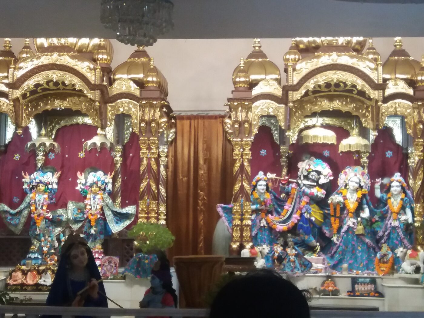 Deities on the altar of the Birchandrapur (Ekachakra) temple in Birbhum district, West Bengal.