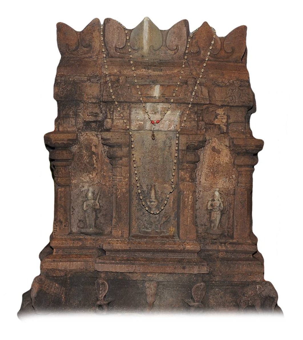The Vrindavana (samadhi/tomb shrine) identified as belonging to Sri Lakshmipati Tirtha, at Srirangam, Tamil Nadu