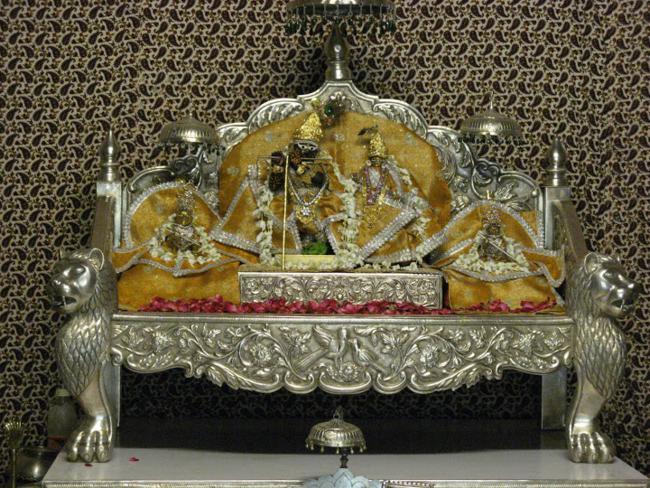 The original Radha-Vinoda Deities on their altar, according to tradition now worshiped in Jaipur, Rajasthan.