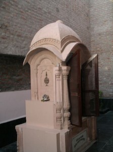 Samadhi shrine of Srila Narahari Sarkar Thakura, traditionally located at Radha-kunda.