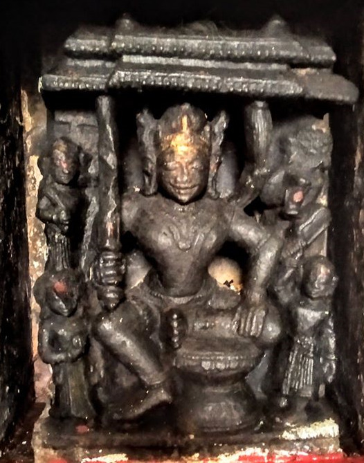 A devotional depiction of Gajapati Prataparudra Deva preserved at the Sarpeswar temple near Choudwar, built during his reign.
