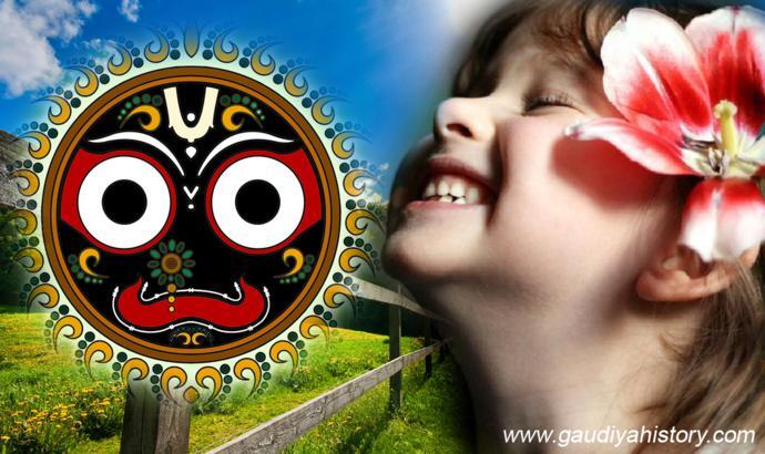 Devotional composite artwork of the Jagannatha Deity face, evoking the Odana-shashthi night when Lord Jagannatha and Balarama came to Pundarika Vidyanidhi in a dream.