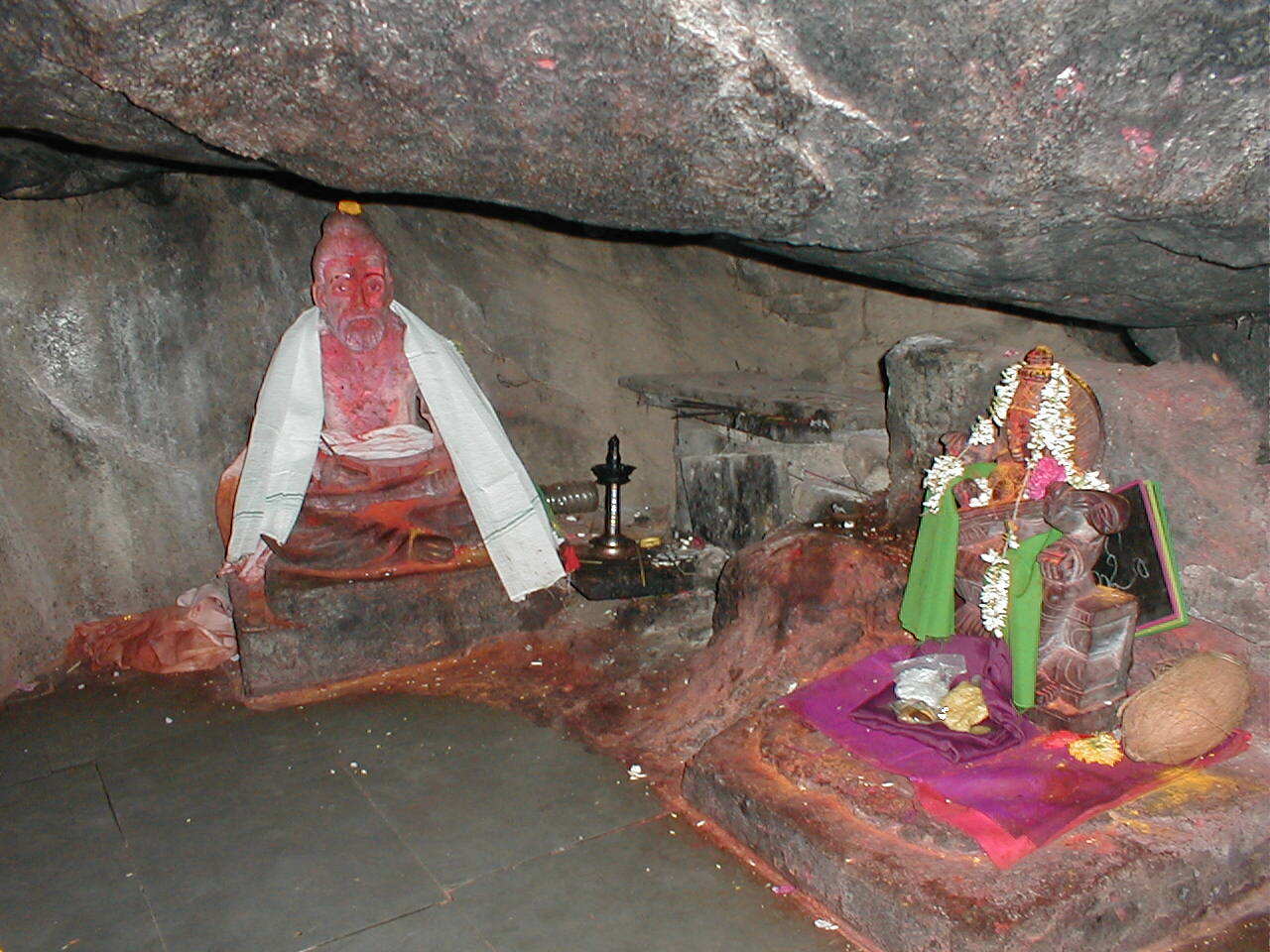 Vyasa Guha, a cave associated with Vyasadeva's meditation at the Basara Saraswati Temple.