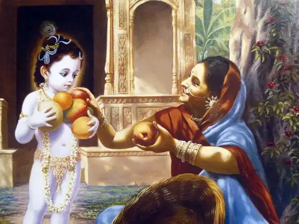 Krishna and the fruit seller